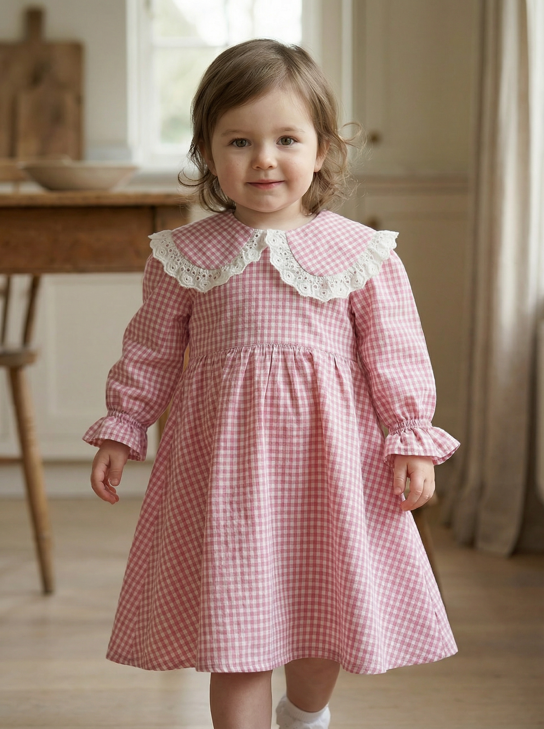 Cotton Pink Sailor Kids Dress