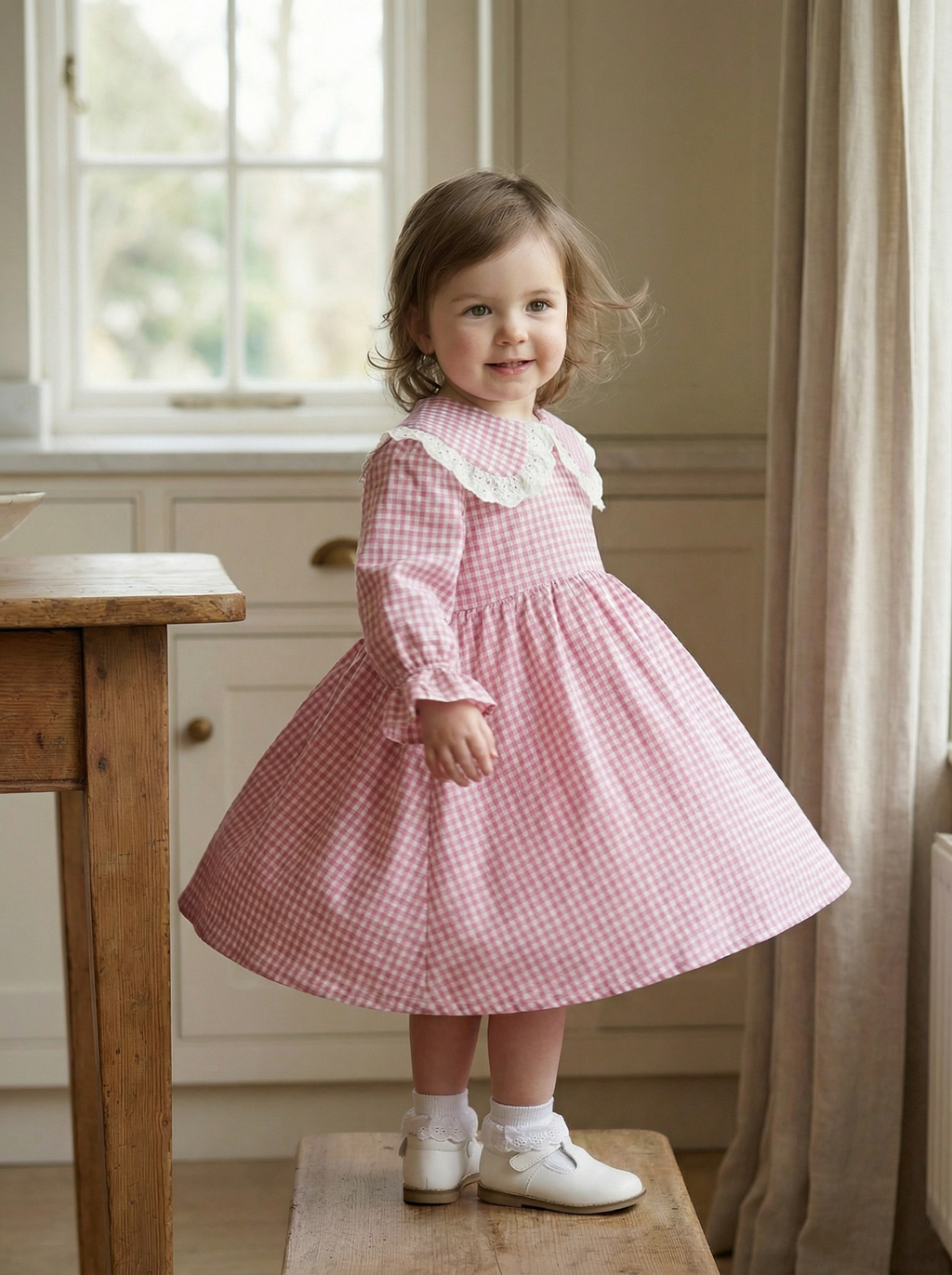 Cotton Pink Sailor Kids Dress